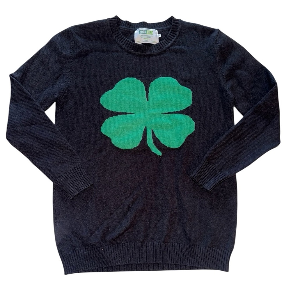 Arvil Hill Men’s Lucky Clover Crewneck Sweater Small Like New